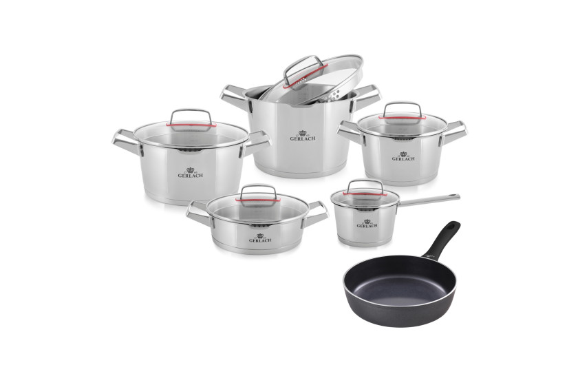 Topfset 10 Teile SUPERIOR + Pfanne 28cm CONTRAST PROCOAT