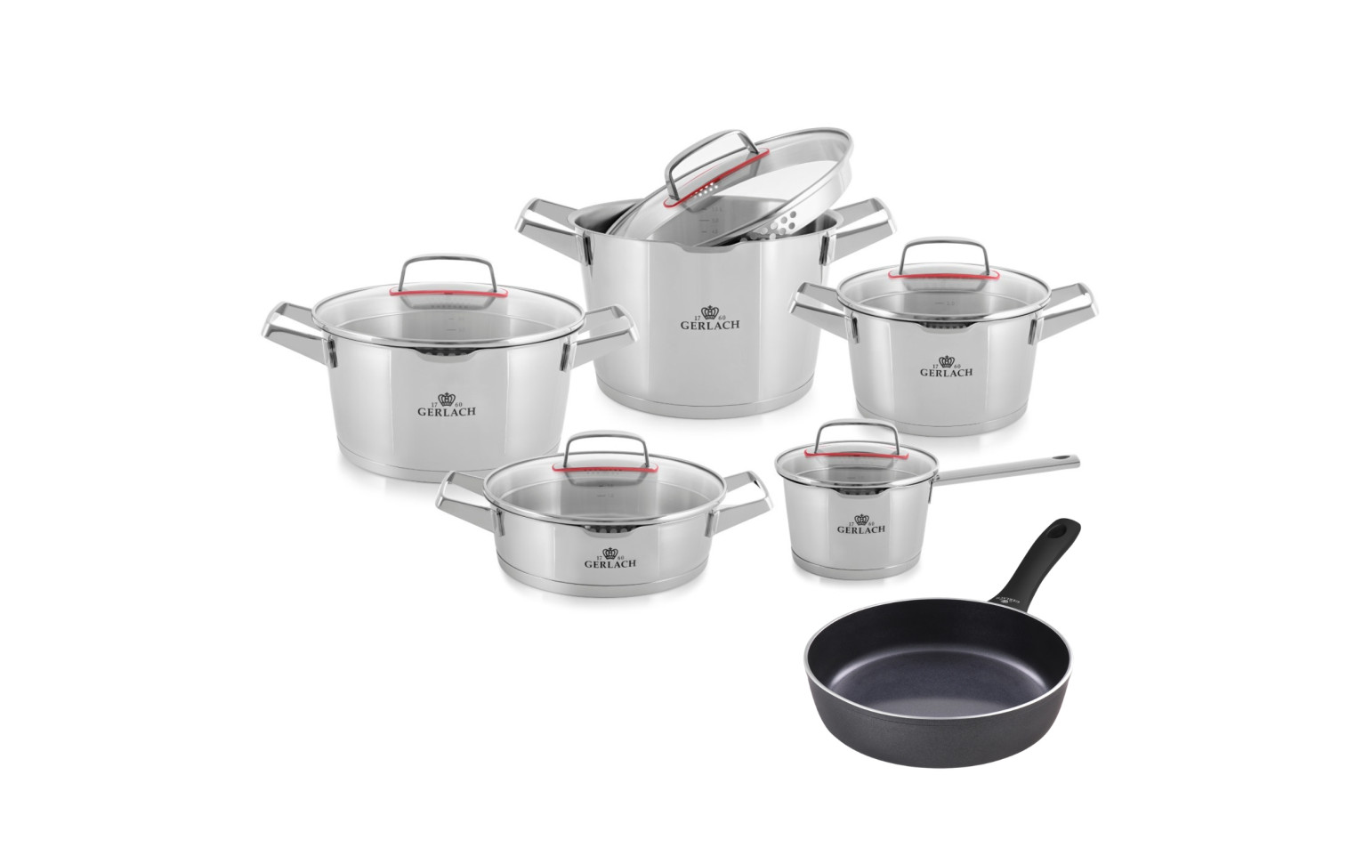 Topfset 10 Teile SUPERIOR + Pfanne 28cm CONTRAST PROCOAT