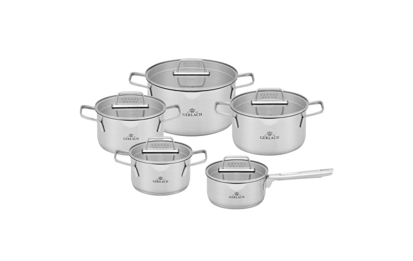Topfset 10 Teile AMBIENTE + 2xPfanne 24/28cm CONTRAST PROCOAT