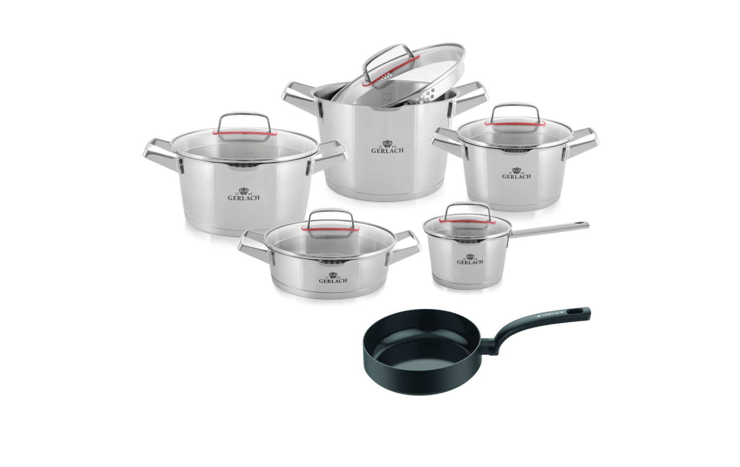 Topfset 10 Teile SUPERIOR + Pfanne 28cm WINGS