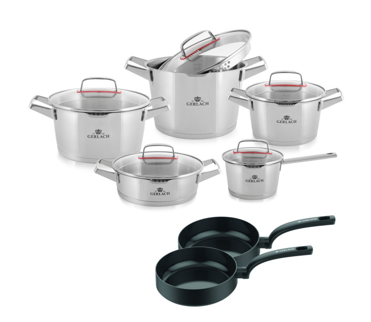Topfset 10 Teile SUPERIOR + 2xPfanne 26/28cm WINGS