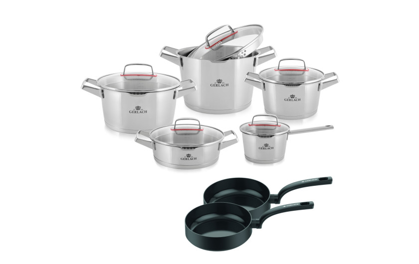 Topfset 10 Teile SUPERIOR + 2xPfanne 26/28cm WINGS