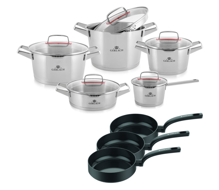 Topfset 10 Teile SUPERIOR + 3xPfanne 24/26/28cm WINGS