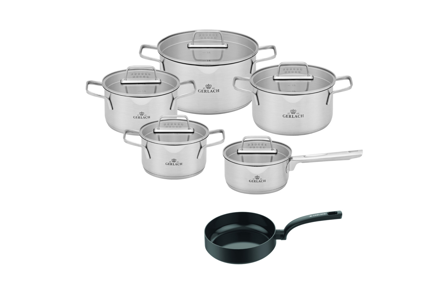 Topfset 10 Teile AMBIENTE + Pfanne 28cm WINGS