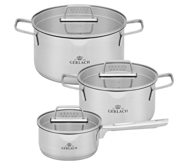 AMBIENTE Set von 6 Töpfen.