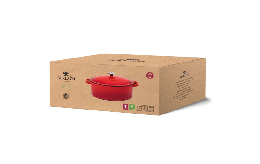 Gusseiserne Backform 5,5l NATUR IRON Rot Gusseiserne Backform 5,5l NATUR IRON Rot