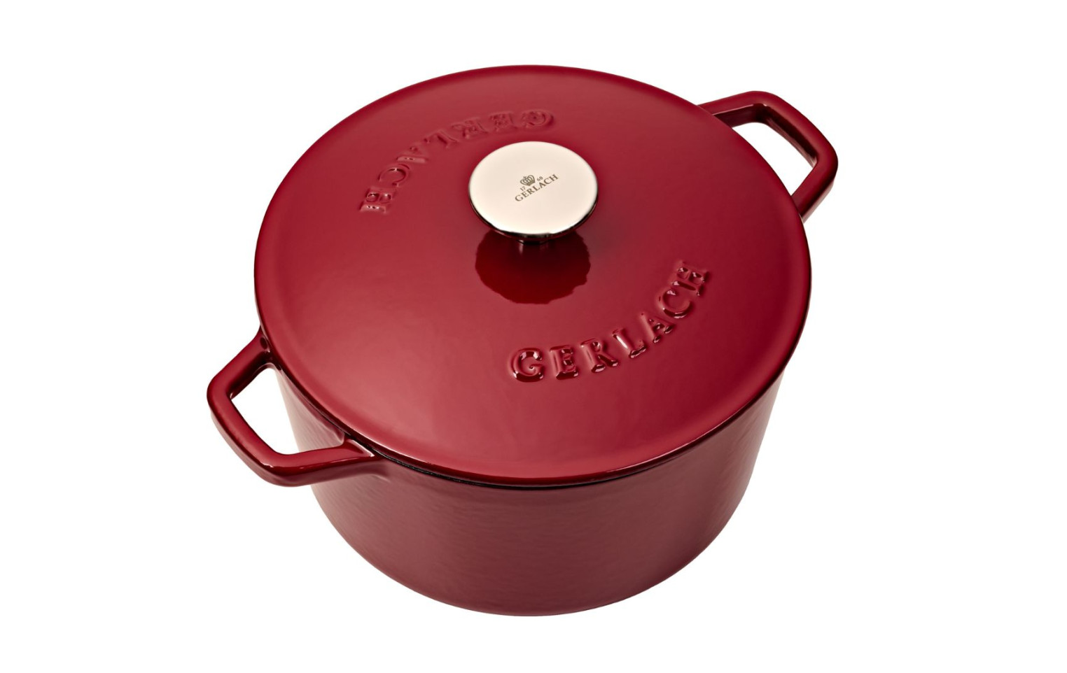 Topfset aus Gusseisen 2 Teile 5l und 3l + Gusseiserne Backform 5,5l NATUR IRON Bordeauxrot