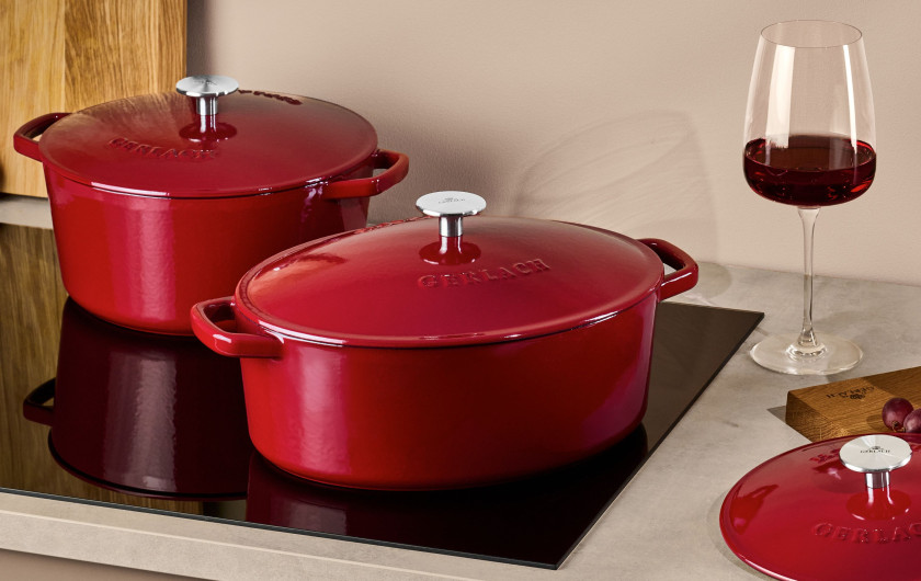 Gusseisen Topf 5 l NATUR IRON bordeaux