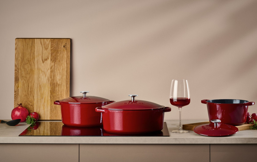 Gusseisen Topf 5 l NATUR IRON bordeaux