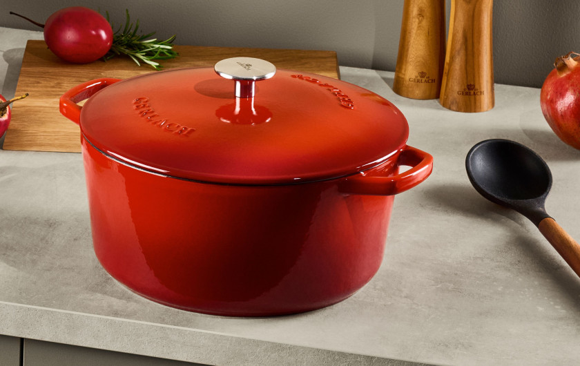 Gusseiserner Topf 5l NATUR IRON Rot Gusseiserner Topf 5l NATUR IRON Rot