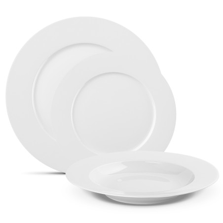 Geschirrset 18 Teile MODERN NEW WHITE für 6 Personen