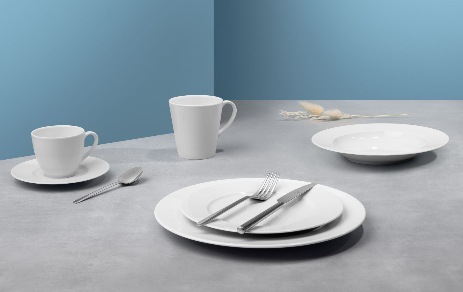Geschirrset 18 Teile MODERN NEW WHITE für 6 Personen