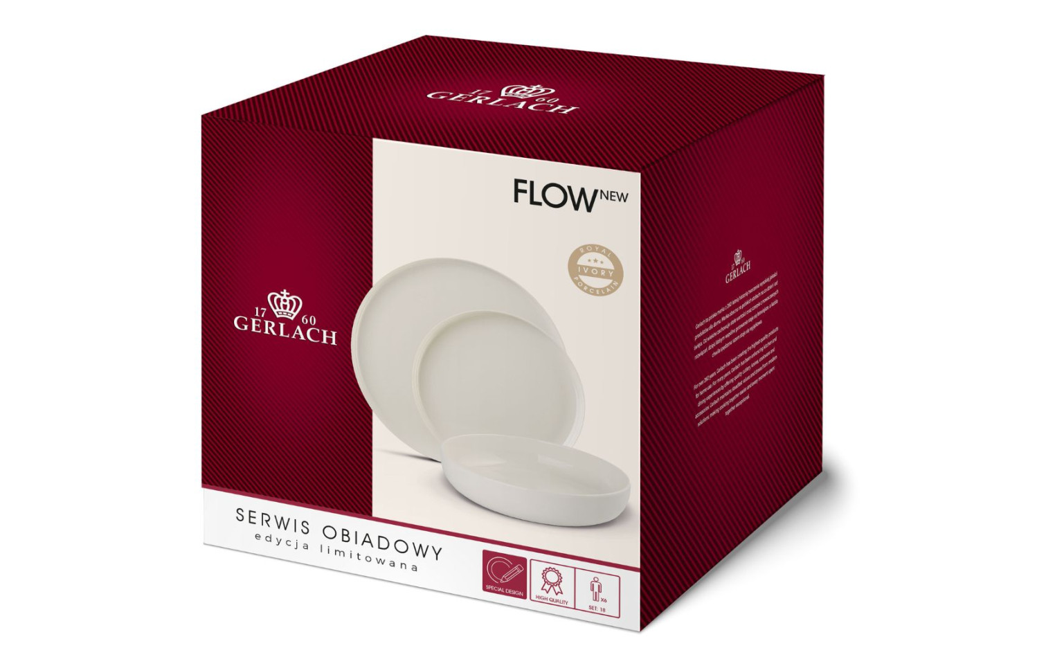 Geschirrset 18 Teile FLOW NEW für 6 Personen