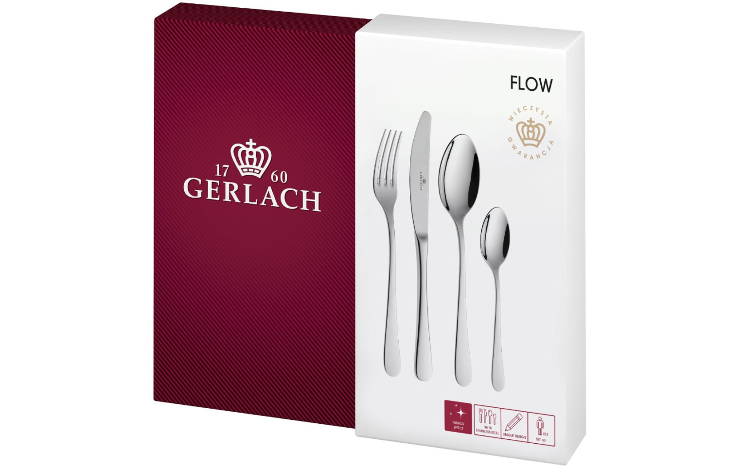 Besteckset 60 Teile FLOW Poliert