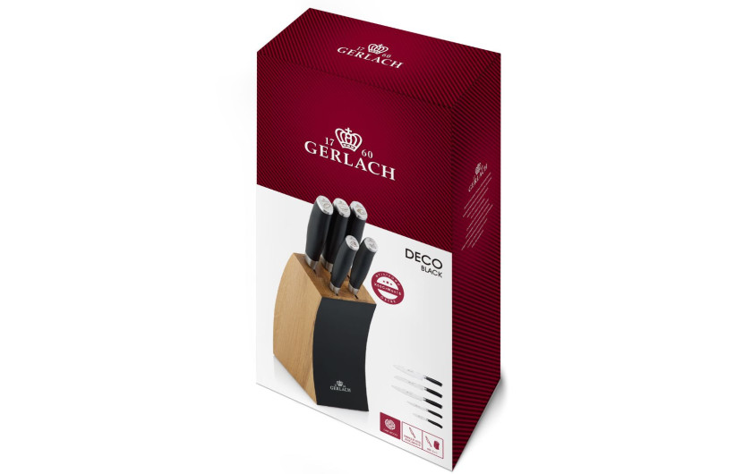 Messerset im Block DECO BLACK