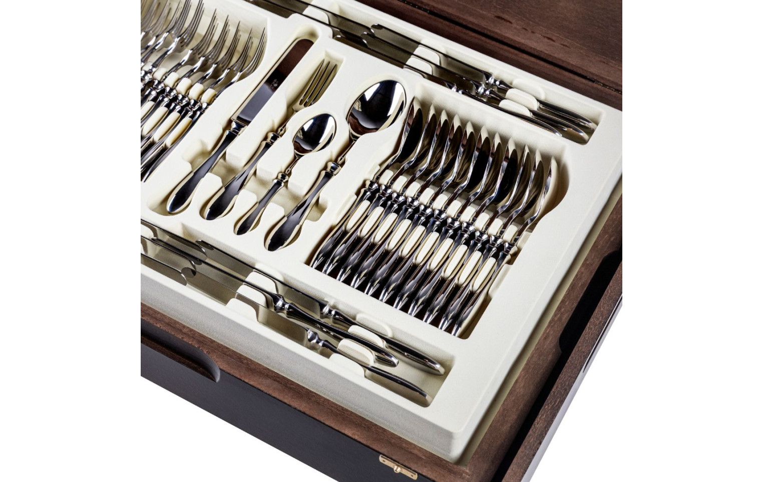 Besteckset 68 Teile RETRO Poliert + Holzkiste