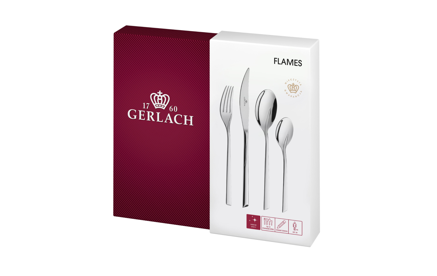 Besteckset 48 Teile FLAMES Poliert
