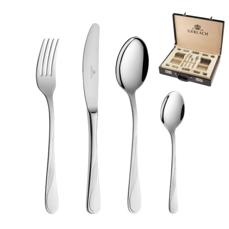 Besteckset 68 Teile CELESTIA Poliert + Holzkiste