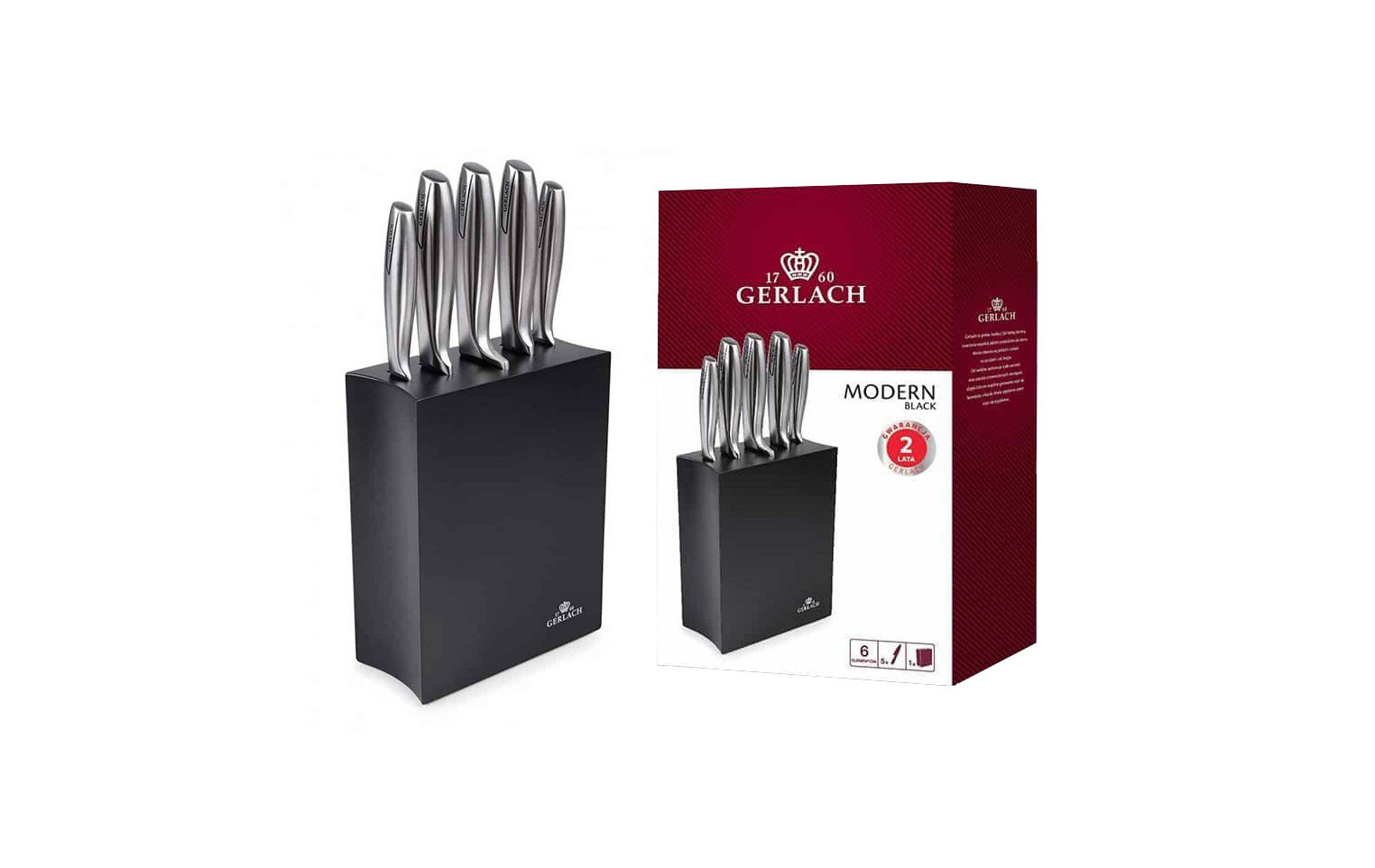 Messerset im Block MODERN Schwarz