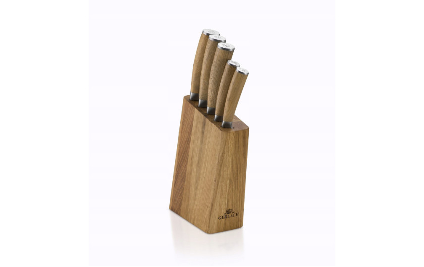 Messerset im Block NATUR Holz