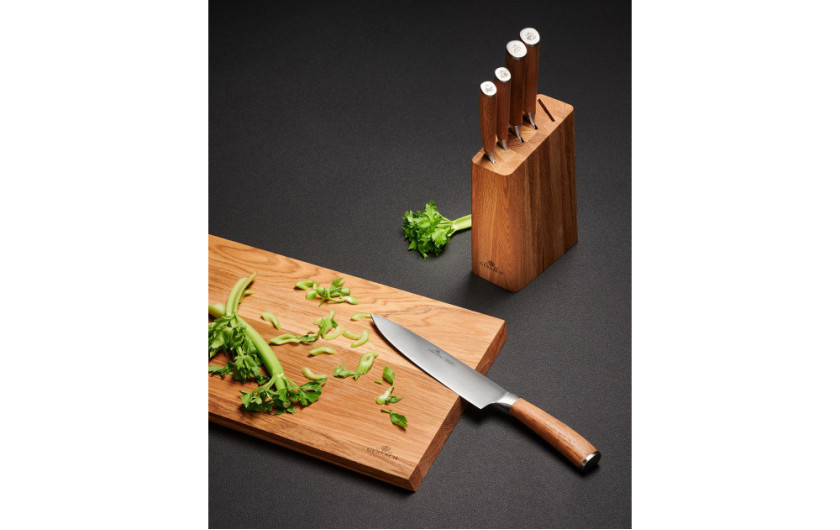 Messerset im Block NATUR Holz