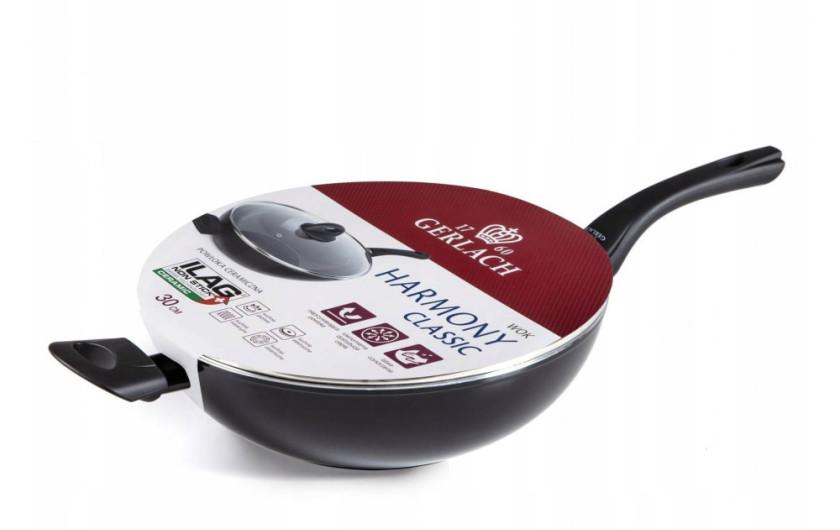 Wok-Pfanne 30cm HARMONY + Deckel