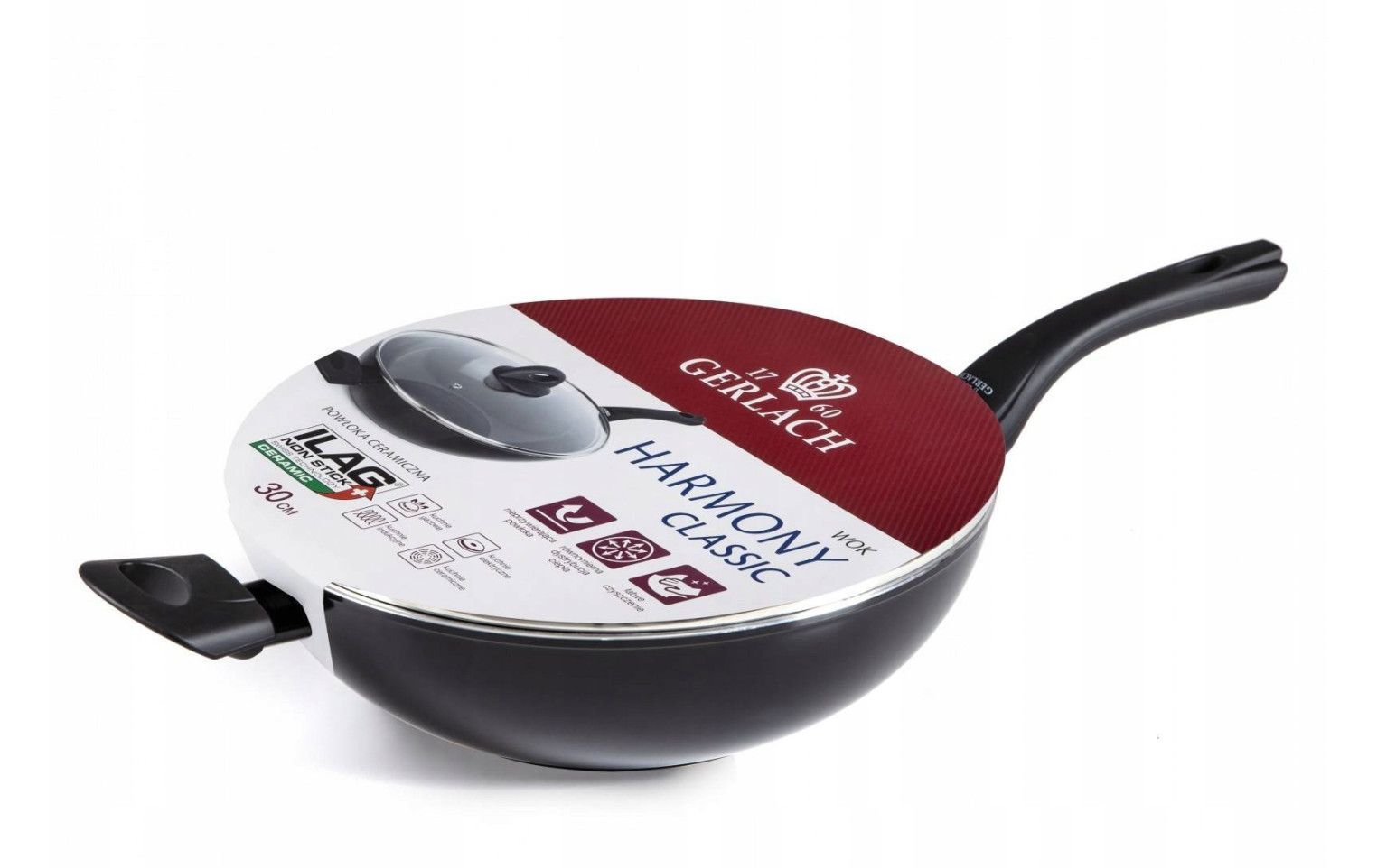 Wok-Pfanne 30cm HARMONY + Deckel