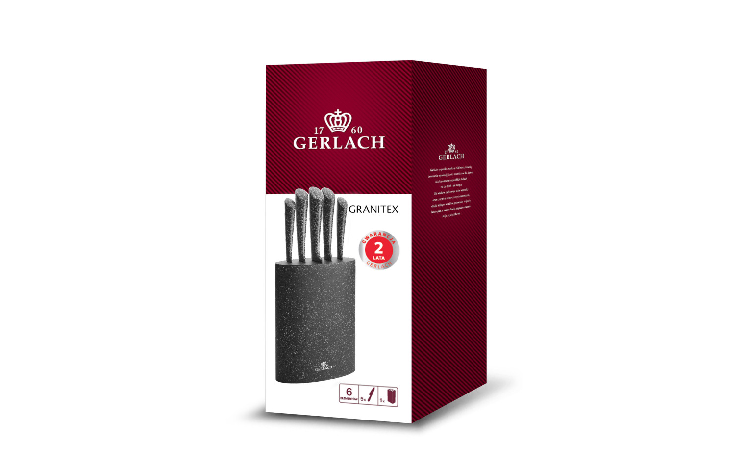 Messerset im Block GRANITEX Holz Granit
