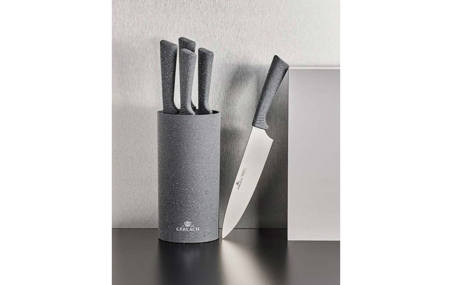 Messerset im Block SMART Granit