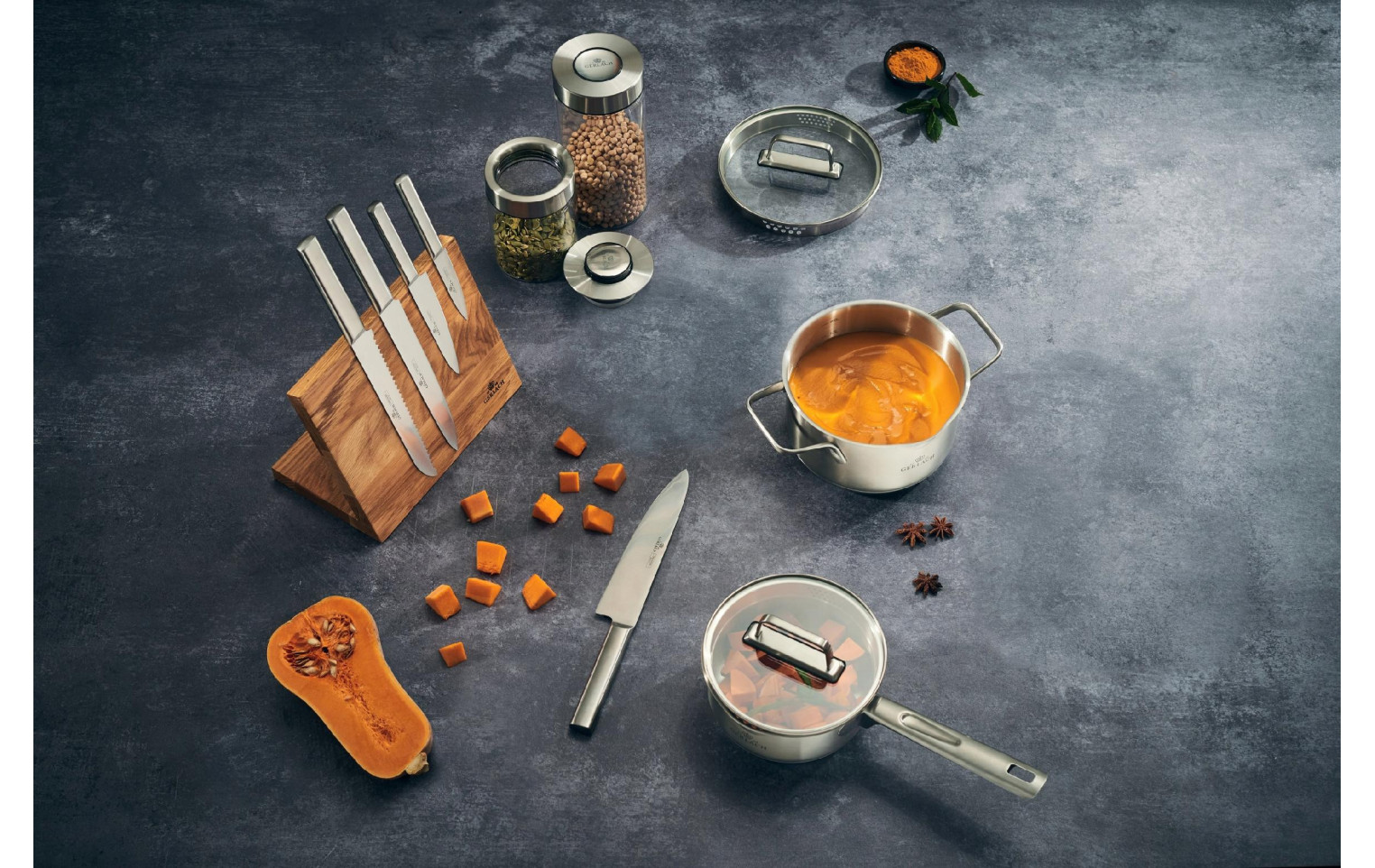 Messerset mit Magnet-Messerbrett AMBIENTE Magnetic