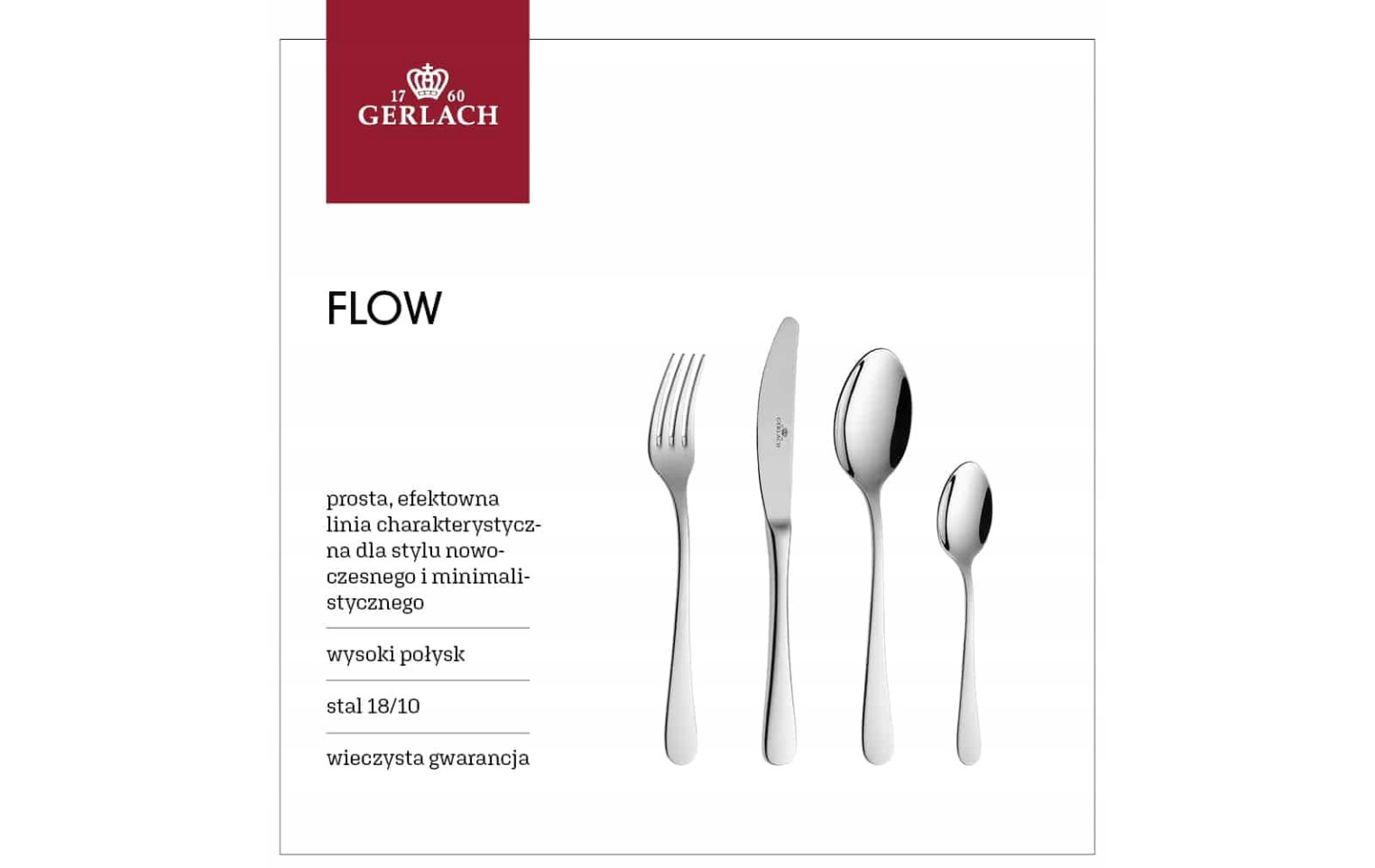 Besteckset 24 Teile FLOW Poliert